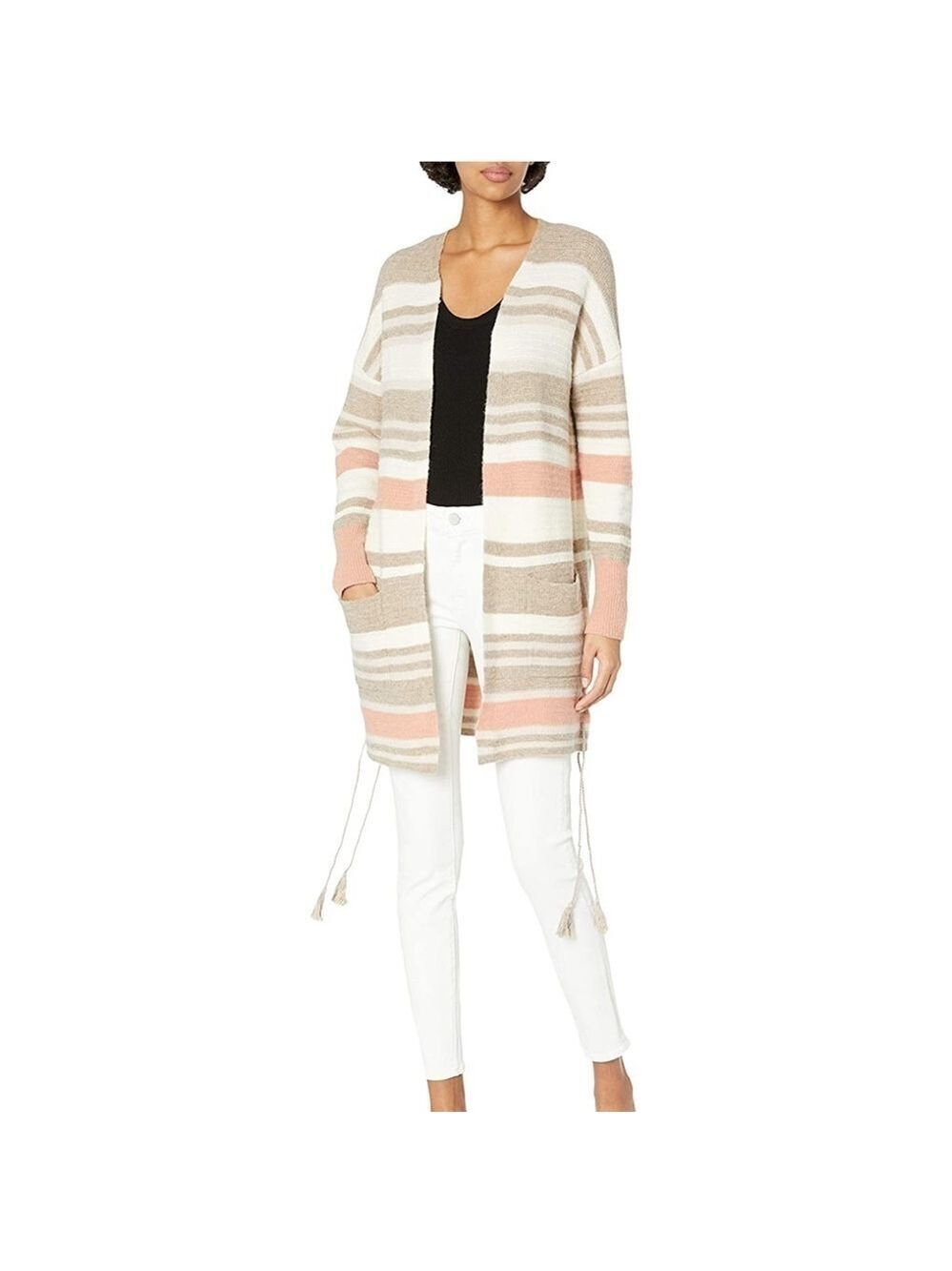 LUCKY BRAND Long Boho Striped Cardigan